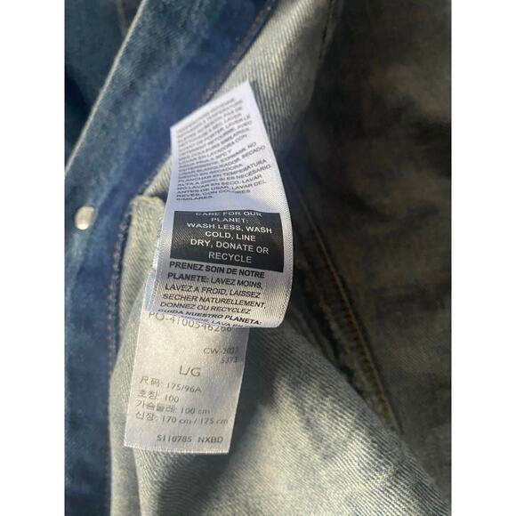 Levi Strauss Signature Gold Label Denim Trucker Jacket Men’s L NWT Blue Jean - Picture 4 of 8